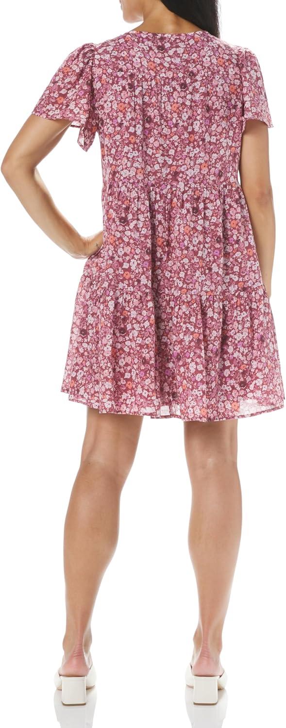 image:imageLucky Brand Womens Lucky Brand Womens Floral Printed Tiered MiniMauve Multi
