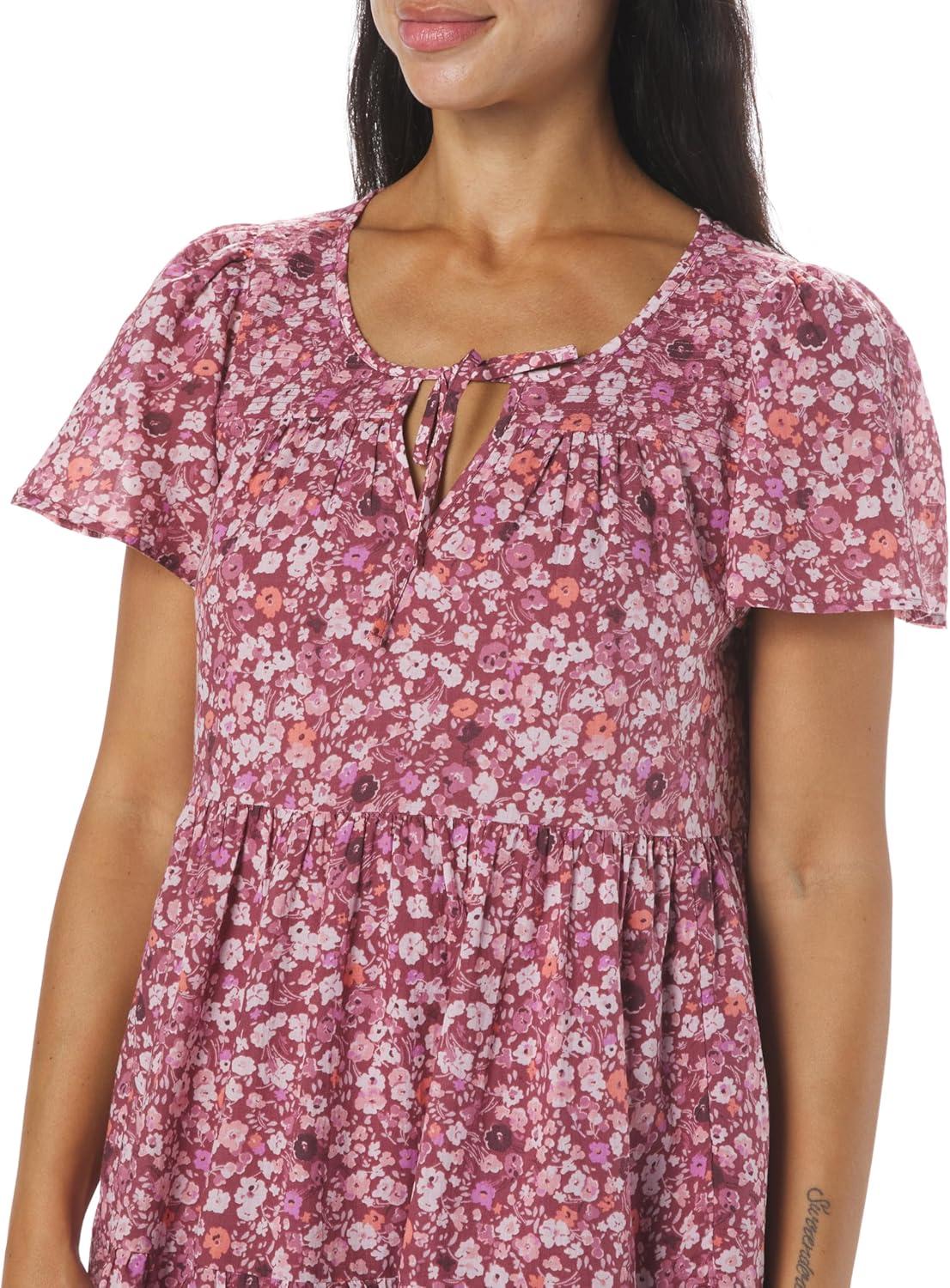 image:imageLucky Brand Womens Lucky Brand Womens Floral Printed Tiered MiniMauve Multi