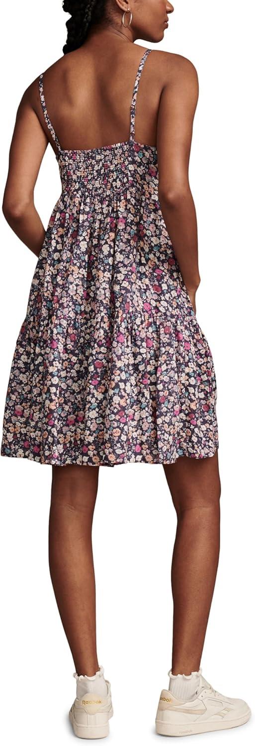 image:imageLucky Brand Womens Lucky Brand Womens Printed Pintuck Bodice MiniNightshadow Multi