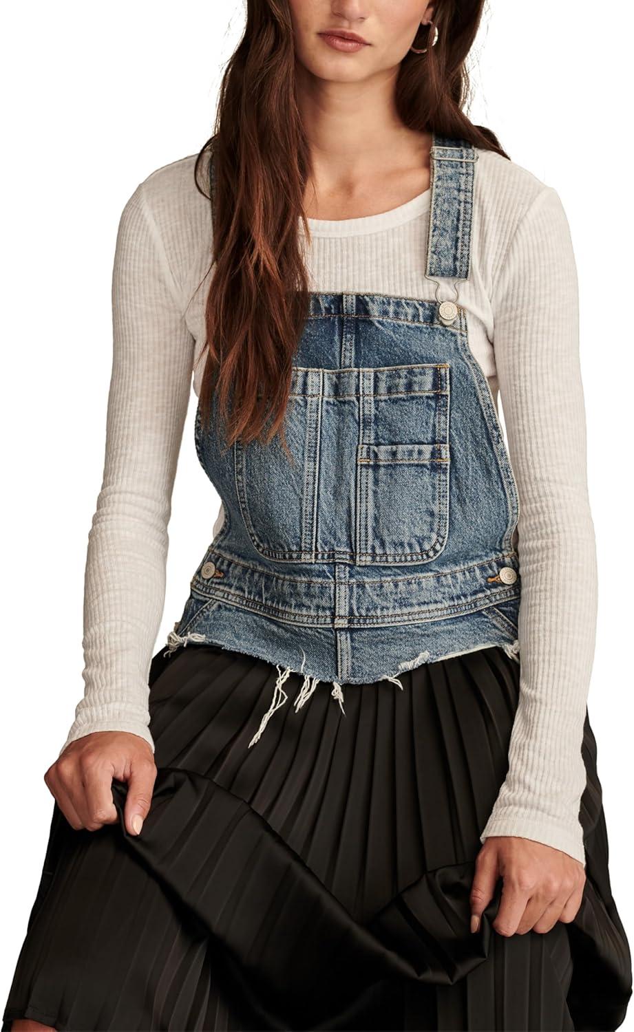 image:imageLucky Brand Womens Lucky Legend Denim Overall Bib Dress