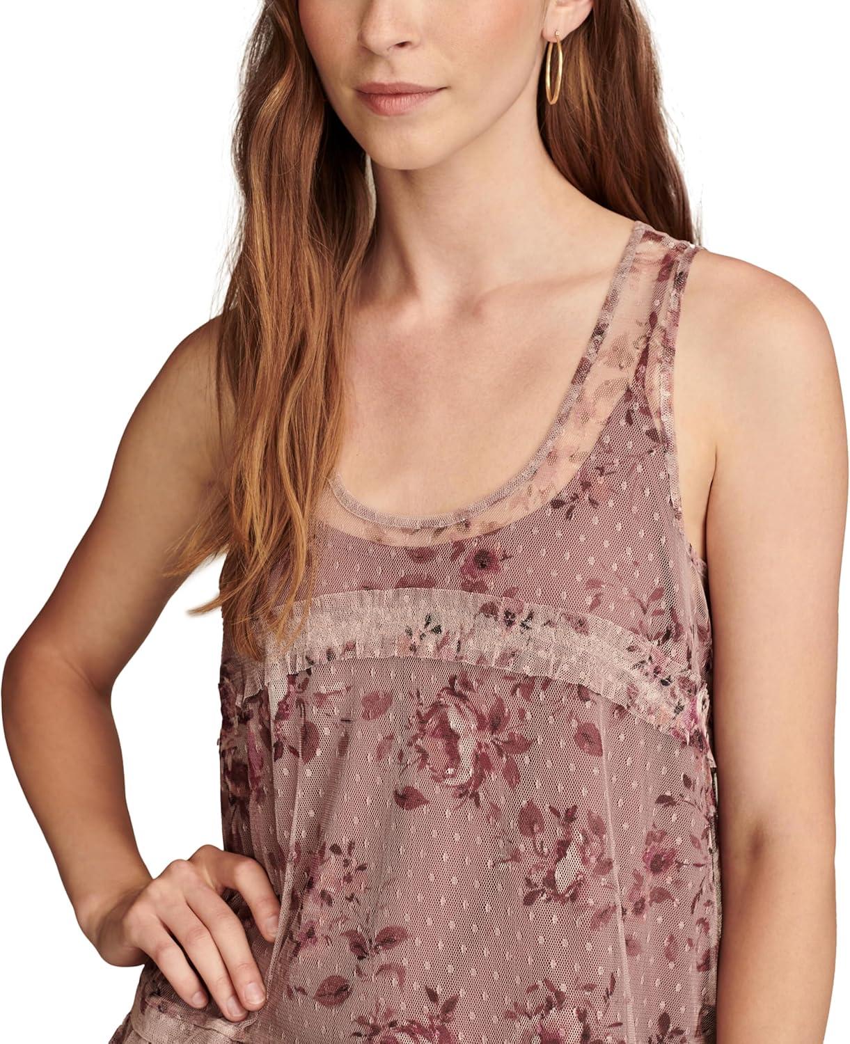 image:imageLucky Brand Womens Printed Tulle Party Mini DressPink Floral