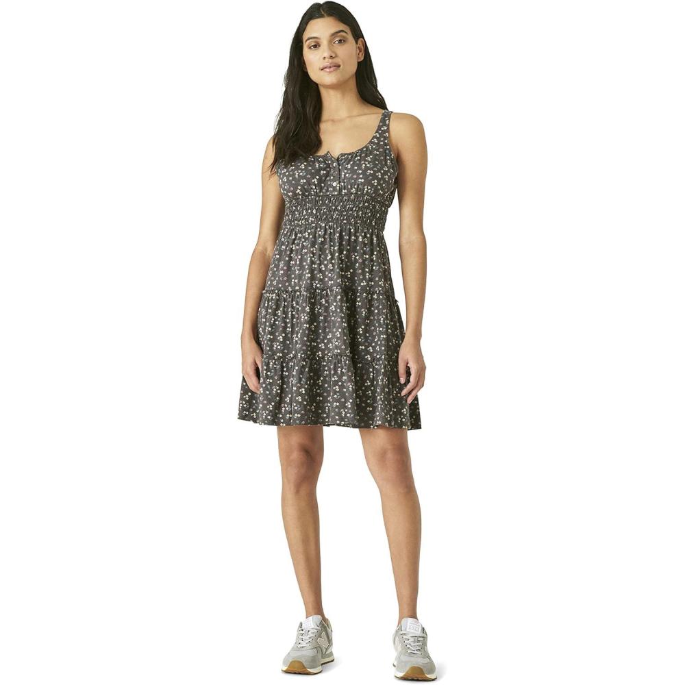 image:imageLucky Brand Womens Tiered Knit DressBlack Multi