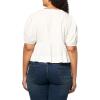 Lucky Brand Women’s Babydoll Flyaway Blouse(Bright White)