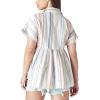Lucky Brand Women’s Babydoll Tunic Shirt(Cream Multi)