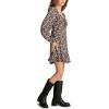Lucky Brand Women’s Flirty Flouncey Mini Dress(Black Floral)