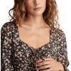 Lucky Brand Women’s Flirty Flouncey Mini Dress(Black Floral)