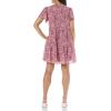 Lucky Brand Women’s Lucky Brand Women’s Floral Printed Tiered Mini(Mauve Multi)