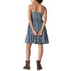 Lucky Brand Women’s Lucky Brand Women’s Printed Button Front Tiered Mini Dress(True Navy Multi)