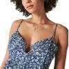 Lucky Brand Women’s Lucky Brand Women’s Printed Button Front Tiered Mini Dress(True Navy Multi)