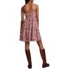 Lucky Brand Women’s Lucky Brand Women’s Printed Pintuck Bodice Mini(Wild Ginger Multi)
