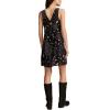 Lucky Brand Women’s Lucky Brand Women’s Smocked V Dress(Black Multi)