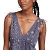 Lucky Brand Women’s Lucky Brand Women’s Smocked V Dress(Blue Multi)