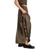 Lucky Brand Women’s Pleated Midi Skirt(Gold)