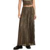 Lucky Brand Women’s Pleated Midi Skirt(Gold)