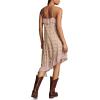 Lucky Brand Women’s Print Mix Ruffle Midi Dress(Pink Multi)