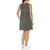 Lucky Brand Women’s Sleeveless Embroidered Knit Mini Dress(Raven)