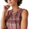 Lucky Brand Women’s Sleeveless Embroidered Knit Mini Dress(Rose Brown)
