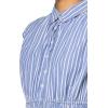 Lucky Brand Womens Smocked Dropped Waist Midi Dress(Blue Stripe)
