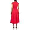 Lucky Brand Womens Smocked Dropped Waist Midi Dress(Lollipop)