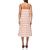 Lucky Brand Women’s Smocked Gingham Midi Dress(Rose Gingham)