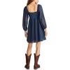 Lucky Brand Women’s Square Neck Long Sleeve Mini(Mood Indigo)