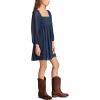 Lucky Brand Women’s Square Neck Long Sleeve Mini(Mood Indigo)