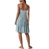Lucky Brand Women’s Tiered Floral Mini Dress(Blue Multi)