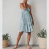 Lucky Brand Women’s Tiered Floral Mini Dress(Blue Multi)