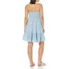 Lucky Brand Women’s Tiered Mini Dress(Ashley Blue)