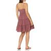Lucky Brand Women’s Tiered Mini Dress(Burgundy)