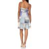 Lucky Brand Women’s Tiered Mini Dress(Indigo Multi)