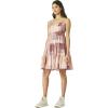 Lucky Brand Women’s Tiered Mini Dress(Pink Multi)