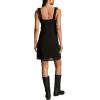 Lucky Brand Women’s V-Neck Ruffle Mini Dress(Caviar)