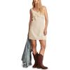 Lucky Brand Women’s V-Neck Ruffle Mini Dress(Tofu Dot)