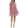 Lucky Brand Women’s Lucky Brand Women’s Floral Printed Tiered Mini(Mauve Multi)