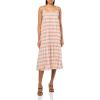 Lucky Brand Women’s Smocked Gingham Midi Dress(Rose Gingham)