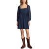 Lucky Brand Women’s Square Neck Long Sleeve Mini(Mood Indigo)