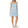 Lucky Brand Women’s Tiered Mini Dress(Ashley Blue)