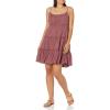 Lucky Brand Women’s Tiered Mini Dress(Burgundy)
