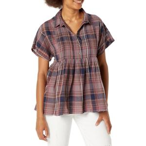 Lucky Brand Women’s Babydoll Tunic Shirt(Purple Multi)