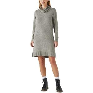 Lucky Brand Women’s Cloud Jersey Mock Neck Dress(Cement)