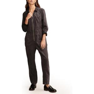 Lucky Brand Women’s Lucky Brand Women’s Denim Long Sleeve Jumpsuit(Soft Black)
