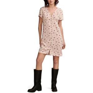 Lucky Brand Women’s Lucky Brand Women’s Mini Short Sleeve Slip Dress(Peach Blush Multi)