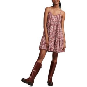 Lucky Brand Women’s Lucky Brand Women’s Printed Pintuck Bodice Mini(Wild Ginger Multi)