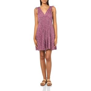 Lucky Brand Women’s Lucky Brand Women’s Smocked V Dress(Berry Multi)
