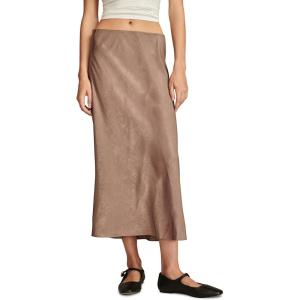 Lucky Brand Women’s Satin Silky Midi Slip Skirt(Twilight Mauve)