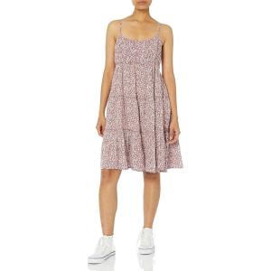 Lucky Brand Women’s Tiered Floral Mini Dress(Brown Multi)