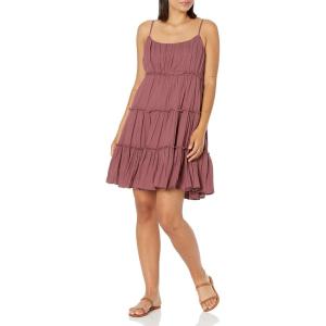 Lucky Brand Women’s Tiered Mini Dress(Burgundy)