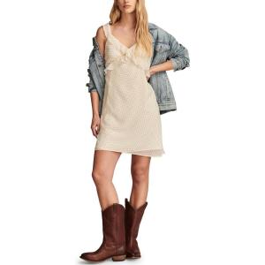 Lucky Brand Women’s V-Neck Ruffle Mini Dress(Tofu Dot)