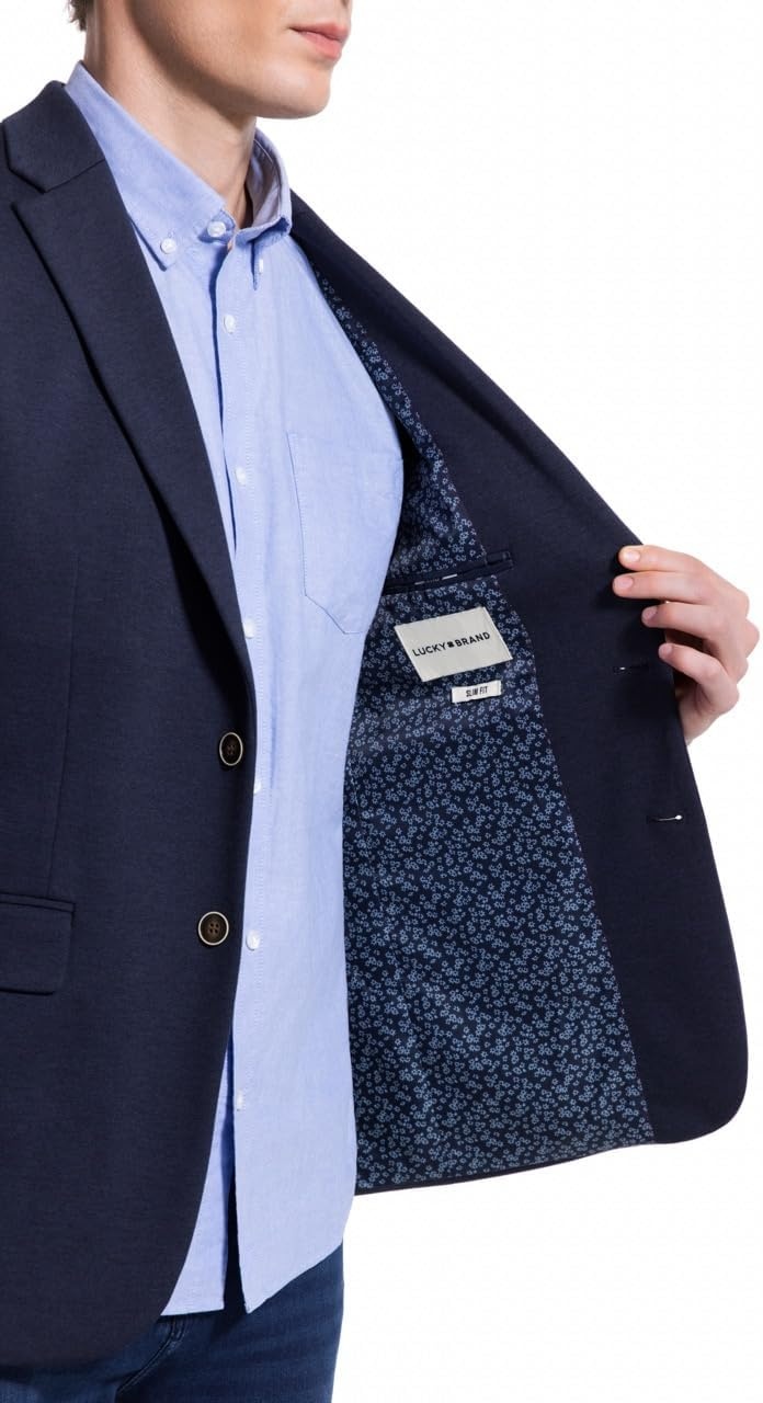 image:imageLucky Brand Mens Pique Knit Sport Coat Slim FitNavy